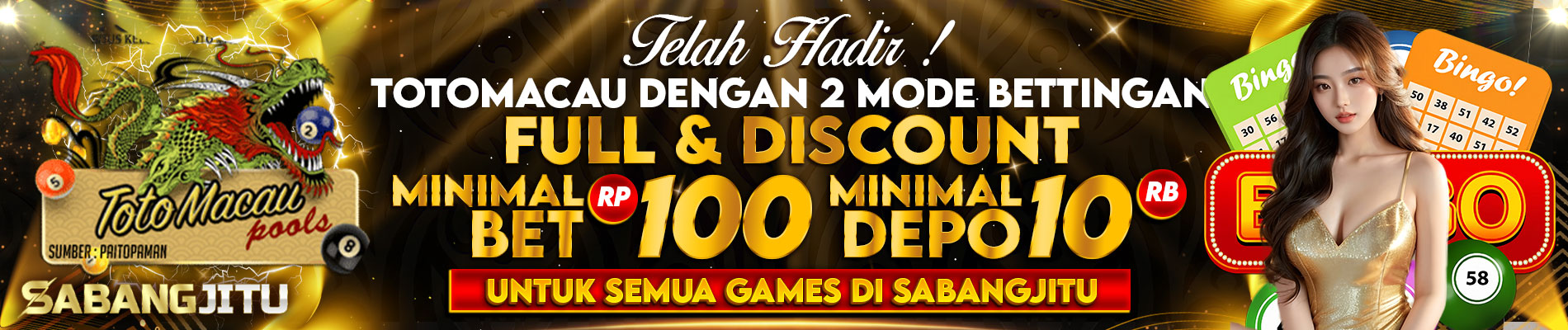 SABANGJITU - Toto Macau Terpercaya Hadiah Full
